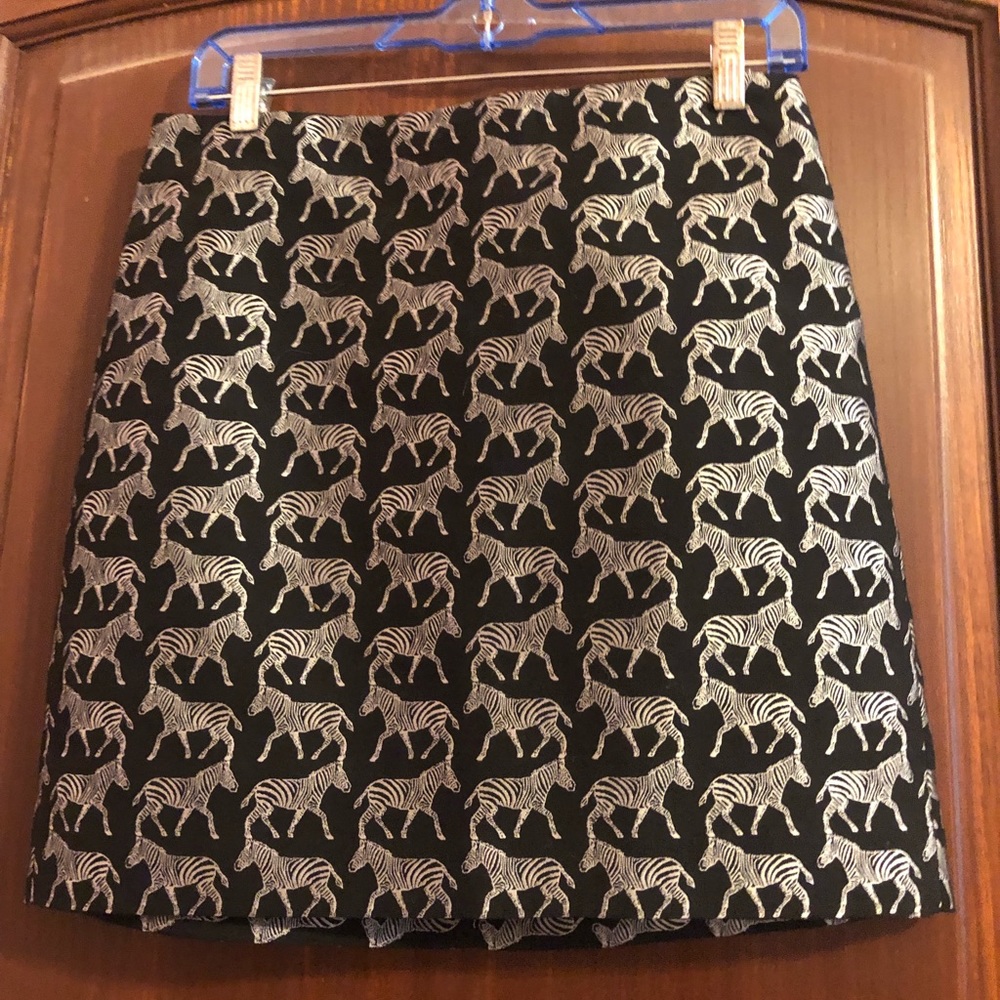 J.Crew zebra mini skirt